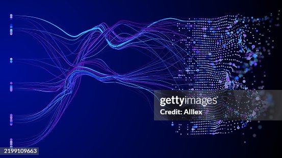 Abstract Data Flow Illustration With Modern Design And Digital ...
