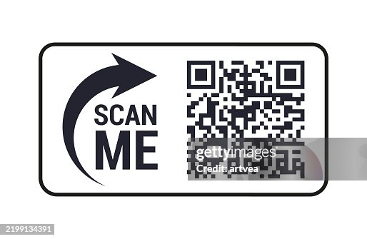 QR code SCAN ME for smartphone ICON SET. Scan me QR code sticker with text QR code SCAN ME for smartphone ICON SET. Scan me QR code sticker with text