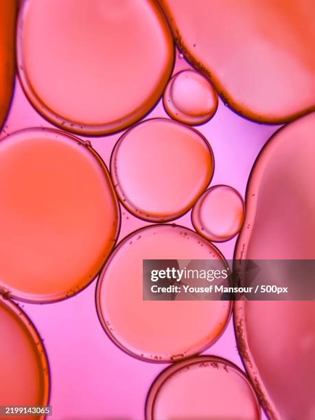full frame shot of oil bubbles - neutrophil stock pictures, royalty-free photos & images