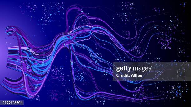Digital Flow Abstract Abstract Digital Flow Depicting Data Connectivity In A Network High-Res ...