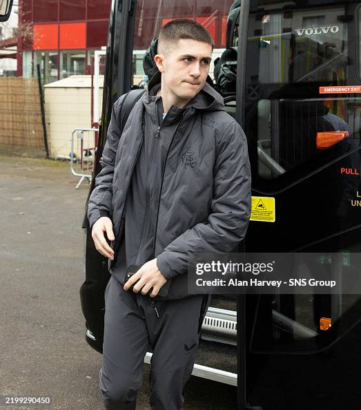 Bariley Rice Rangers' Bailey Rice arrives ahead of a William Hill Premiership ...