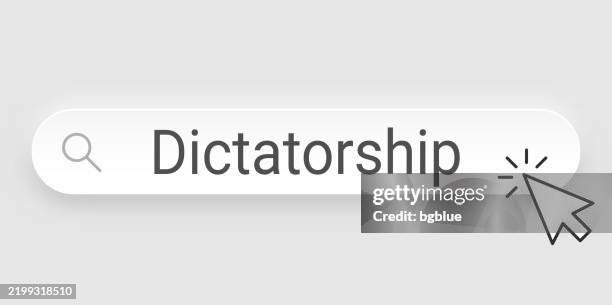 dictatorship - search bar with cursor on blank background - dictator stock illustrations