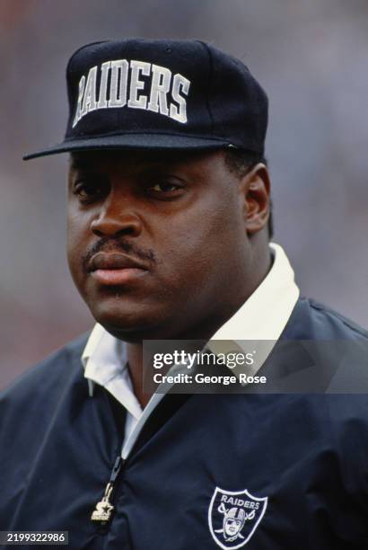 Portrait of Art Shell, Head Coach for the Los Angeles Raiders during the American Football Conference West game against the Buffalo Bills on 8th...