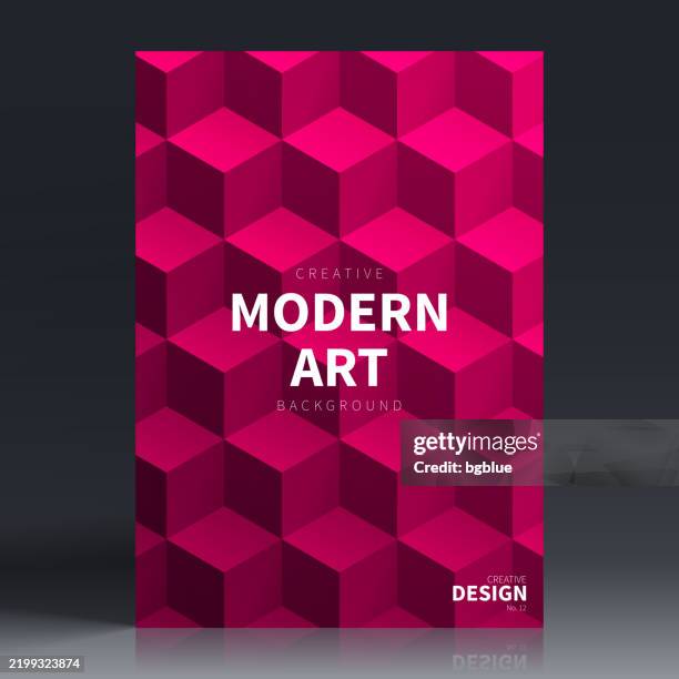 brochure template layout, pink cover design, business annual report, flyer, magazine - brochures stack stock illustrations
