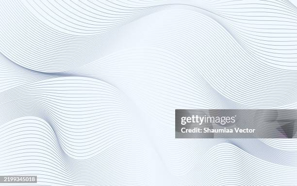 blue wavy lines isolated on white abstract background design - website wireframe stock illustrations