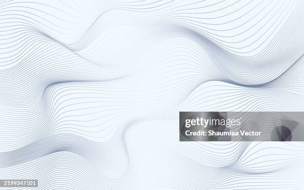 ilustraciones, imágenes clip art, dibujos animados e iconos de stock de líneas onduladas azules aisladas en diseño de fondo abstracto blanco - isolínea