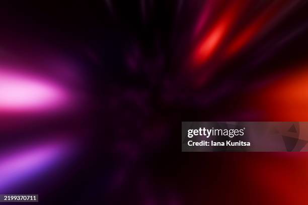 abstract smooth bright red and purple lilac light on dark, black background. futuristic 3d pattern. design element. copy space, place for text. neon empty, blank banner. - luminosity stock pictures, royalty-free photos & images