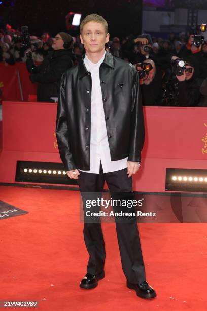 Matthias Schweighöfer attends the "Das Licht" premiere & Opening Ceremony red carpet during the 75th Berlinale International Film Festival Berlin at...