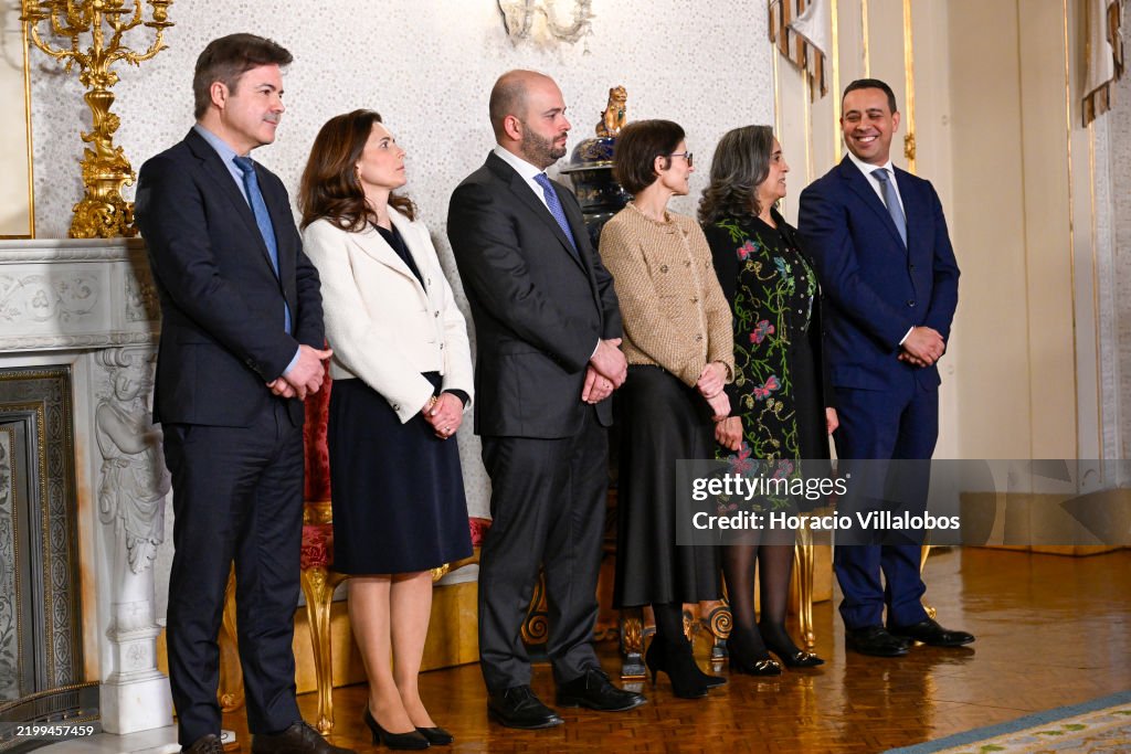 Portuguese President And Prime Minister At Swear In Ceremony Of New State Secretaries