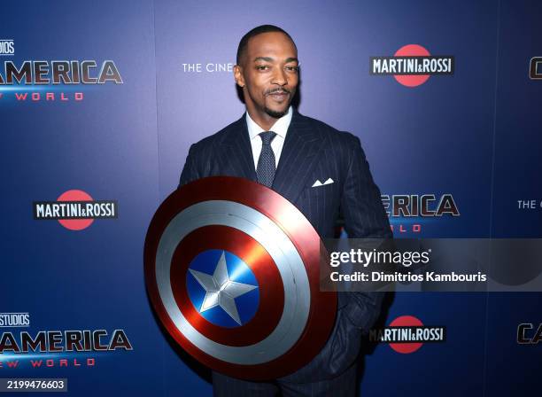 Anthony Mackie attends "Captain America: Brave New World" New York Screening on February 13, 2025 in New York City.