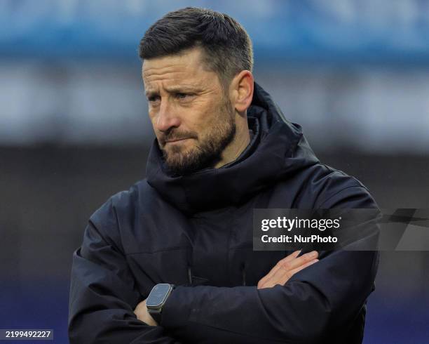 Hartlepool United's manager Anthony Limbrick is present during the Vanarama National League match between Hartlepool United and Maidenhead United at...