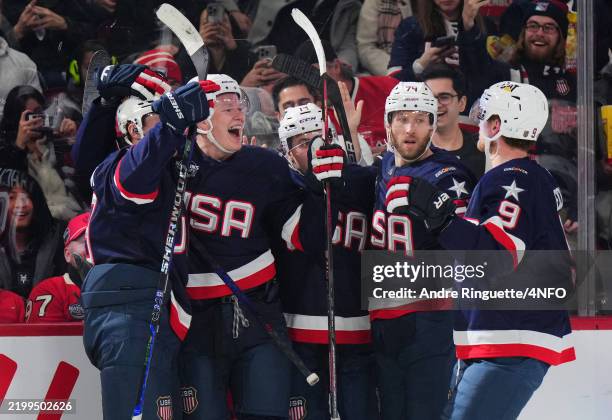 NHL 4 Nations Face-Off - United States v Finland, Nachrichtenfoto