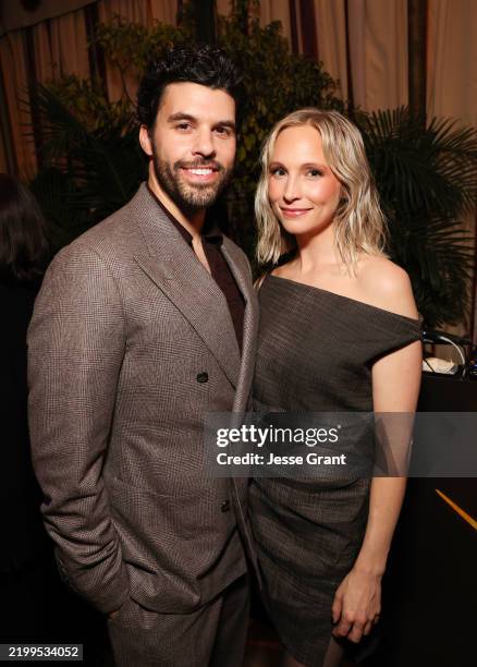 Steven Krueger and Candice King attend the "Yellowjackets" S3 Global Premiere at Chateau Marmont on February 13, 2025 in Los Angeles, California.