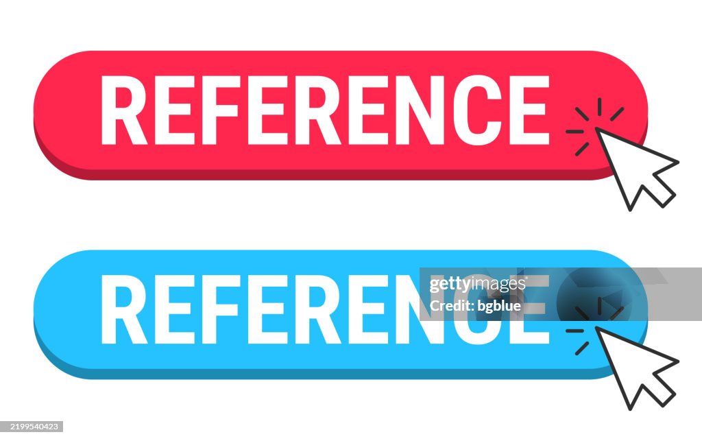 Reference Red And Blue Buttons With Cursor On White Background High-Res ...