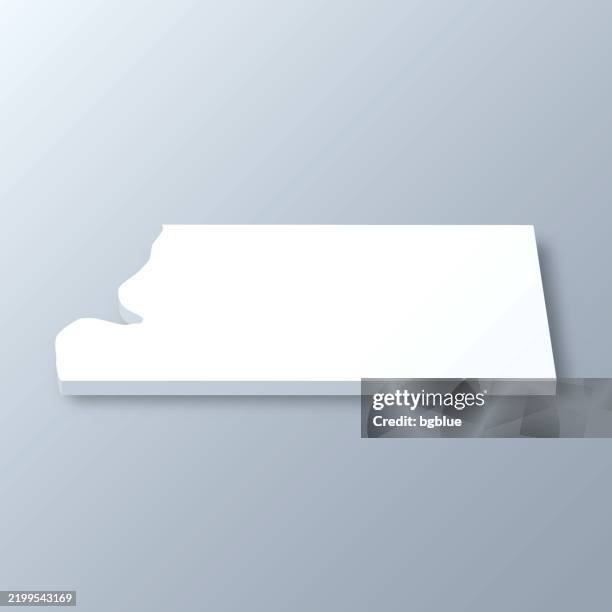 potter county, south dakota. 3d map on gray background - gettysburg stock illustrations