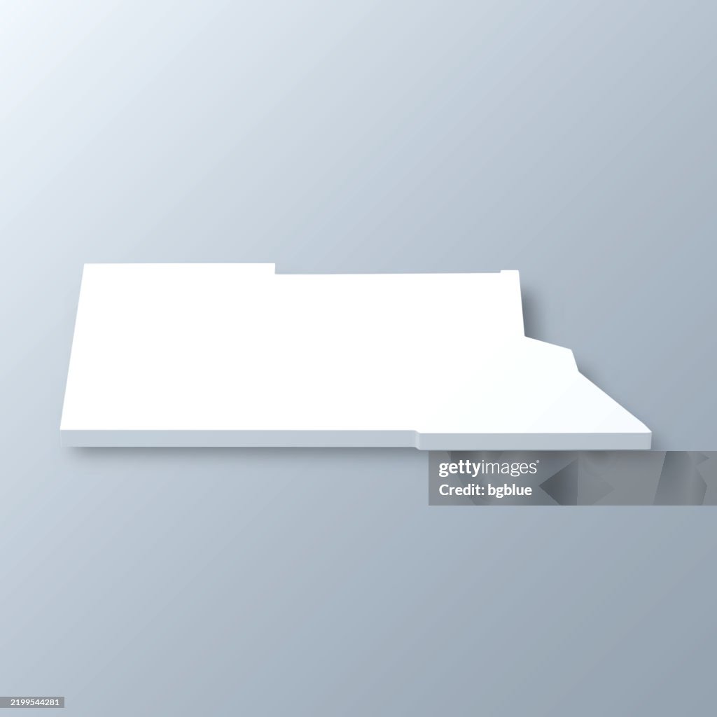 Condado de Archuleta, Colorado. Mapa 3D sobre fondo gris