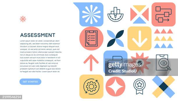 assessment - comparing notes stock illustrations