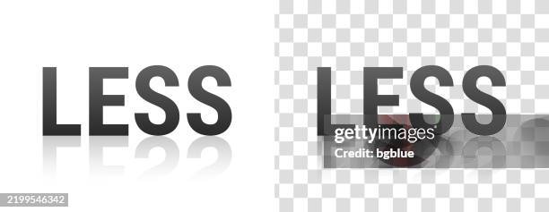 Less Text With Reflection On Transparent Background High-Res Vector ...
