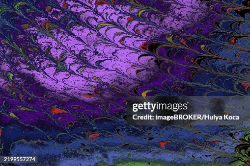 Ebru marble conch effect surface pattern design for print Ebru marble conch effect surface pattern design for print
