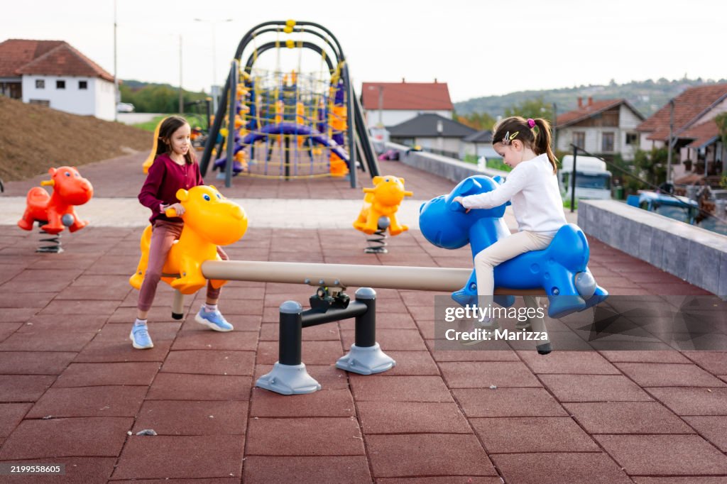 Children are playing on the playground