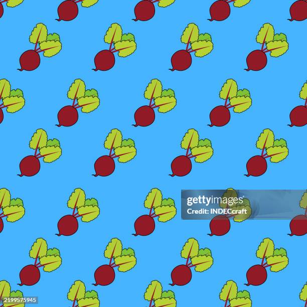 beetroot seamless pattern - beetroot salad stock illustrations