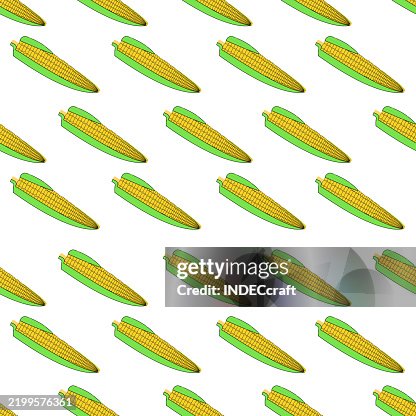 Sweetcorn seamless pattern Sweetcorn seamless pattern