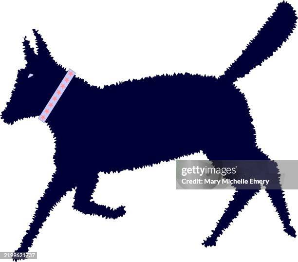running dog - dog park stock illustrations