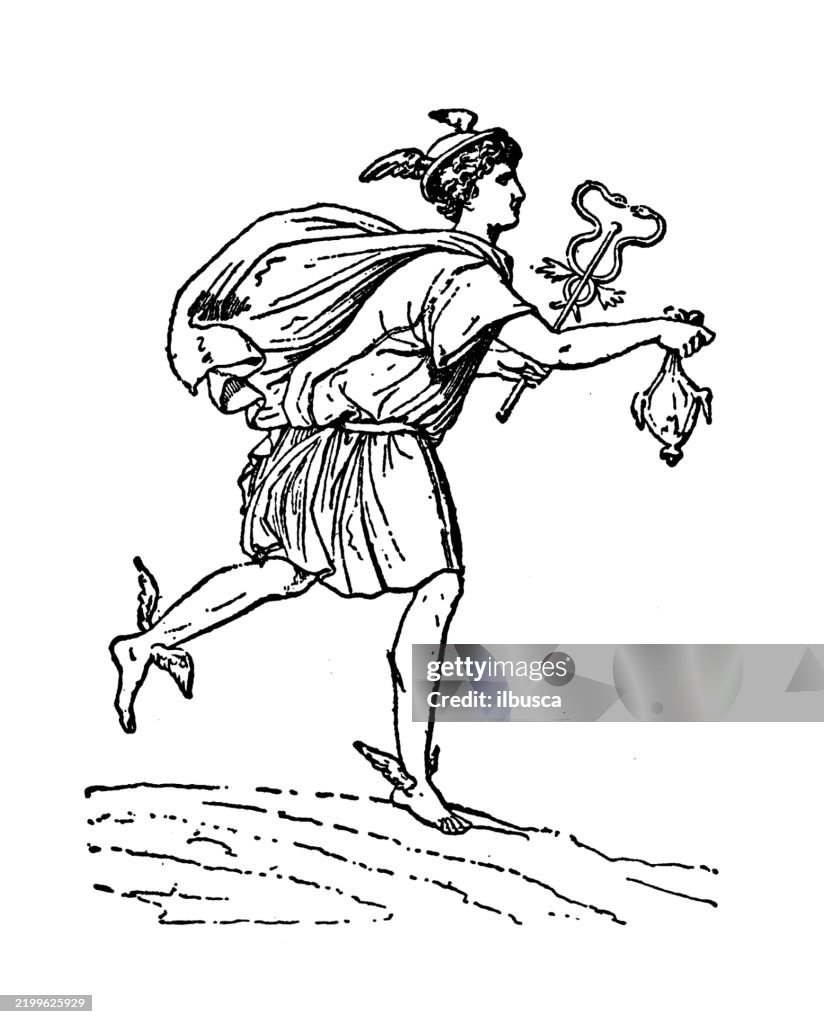 Mercury, with caduceus and purse