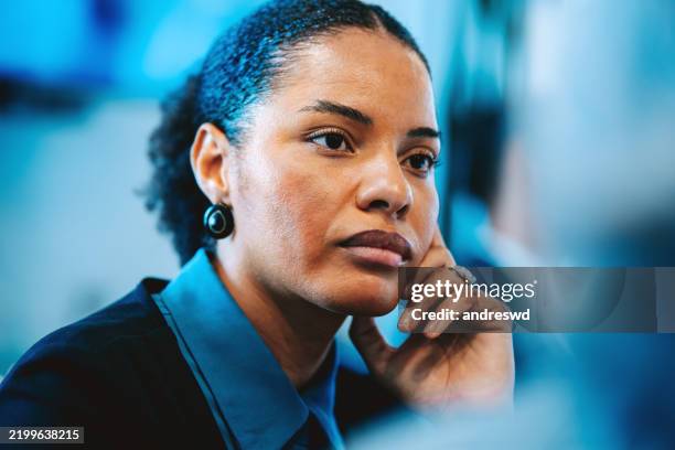 close up business woman - extreme close up face serious stock pictures, royalty-free photos & images