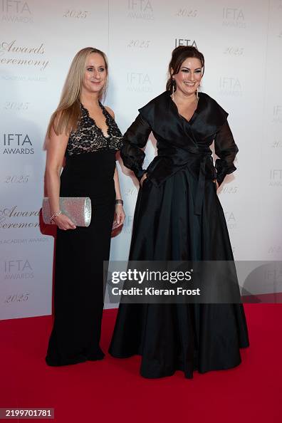 Caroline Ruddy Rq Caroline Grace Cassidy and Elaine Crowley attenda the 2025 Irish Film ...