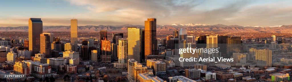 Panorama-Luftaufnahme von Denver