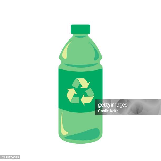 sustainability lifestyle. recycling plastic bottle. - reduce plastic stock illustrations