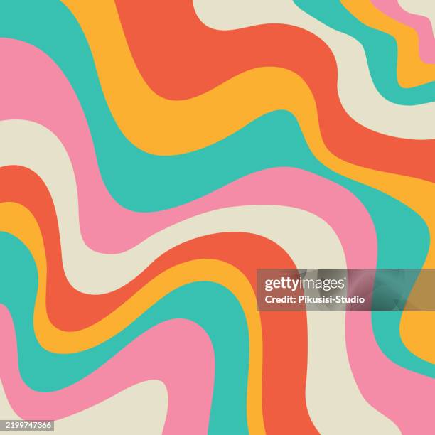 retro groovy psychedelic background. - disco dancing stock illustrations
