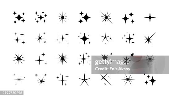 Sparkle stars icon set. Twinkle stars icons. Shining stars collection. Different star shapes. Effect glitter, shine, twinkling, and clean Sparkle stars icon set. Twinkle stars icons. Shining stars collection. Different star shapes. Effect glitter, shine, twinkling, and clean