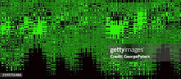futuristic abstract background with glitch technique - lcd screen texture stock illustrations