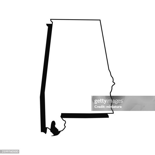 alabama map - alabama stock illustrations
