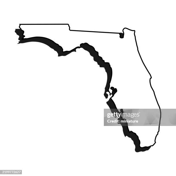 florida map - florida map counties stock illustrations