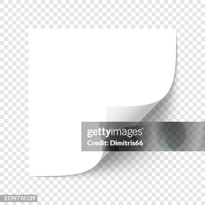 Vector square paper with curled corner Vector square paper with curled corner