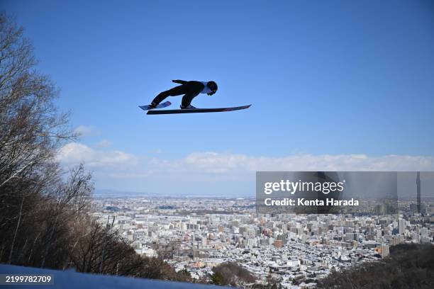 General view during the Trial Round the Men's Large Hill HS137 during the FIS Men's Ski Jumping World Cup Sapporo at Okurayama Jump Stadium on...