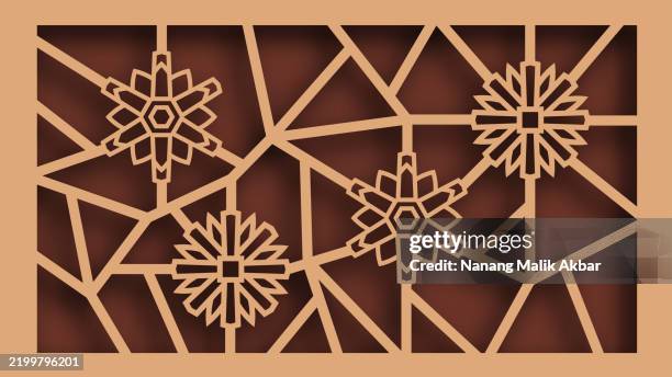 abstract geometric paper cut out and layered background - origami flower stock illustrations