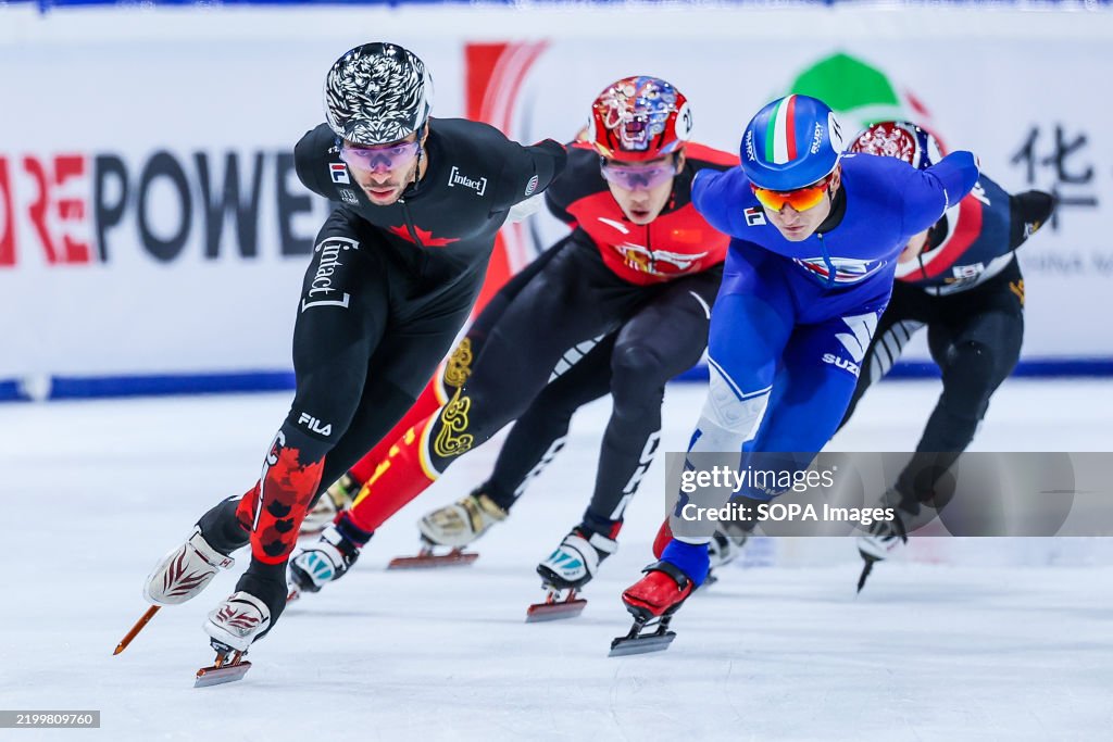 (L-R) William Dandjinou of Canada and Pietro Sighel of Italy...