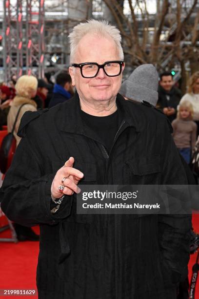Herbert Grönemeyer attends the "Zikaden" premiere during the 75th Berlinale International Film Festival Berlin at Berlinale Palast on February 15,...