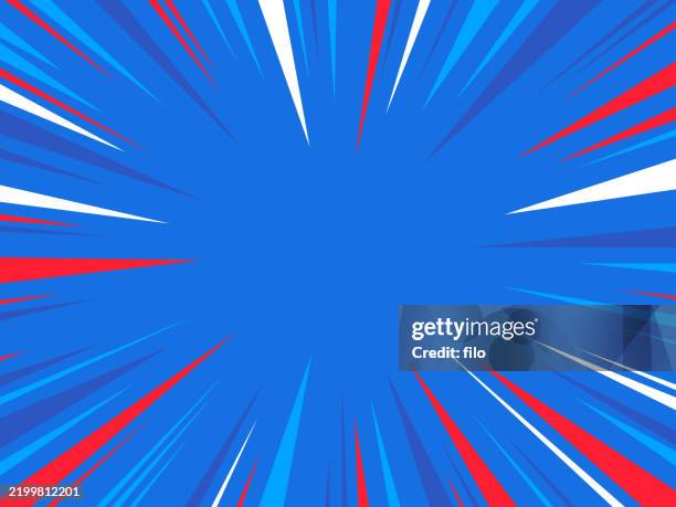 blast lines rays excitement background - flag day stock illustrations