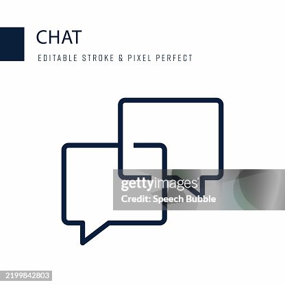 Chat Line Icon. Editable Stroke Vector Icon. Chat Line Icon. Editable Stroke Vector Icon.