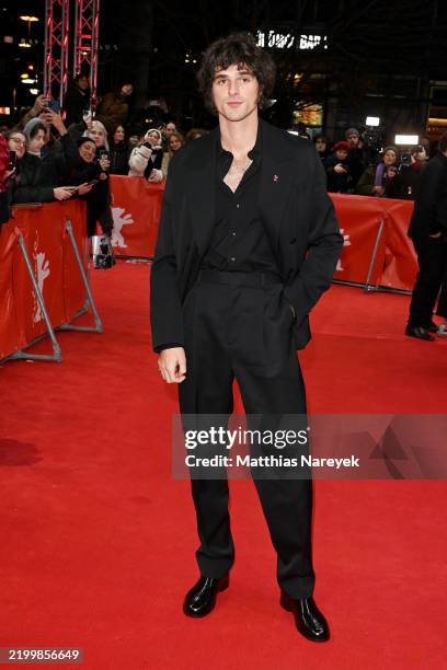 Jacob Elordi attends the "The Narrow Road To The Deep North" premiere during the 75th Berlinale International Film Festival Berlin at Zoo Palast on...