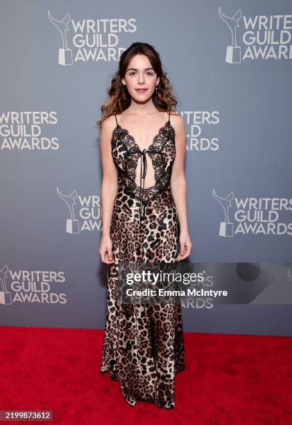Kiernan Shipka attends the 2025 Writers Guild Awards at The Beverly Hilton on February 15, 2025 in Beverly Hills, California.