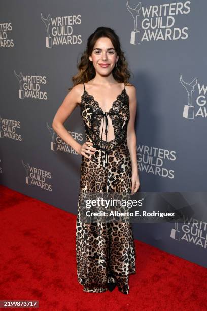 Kiernan Shipka attends the 2025 Writers Guild Awards Los Angeles Ceremony at The Beverly Hilton on February 15, 2025 in Beverly Hills, California.