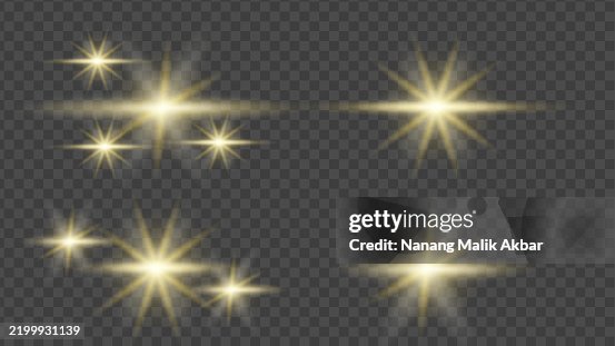 White and Yellow light set with transparent background White and Yellow light set with transparent background