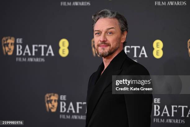 James McAvoy attends the 2025 EE BAFTA Film Awards at The Royal Festival Hall on February 16, 2025 in London, England.