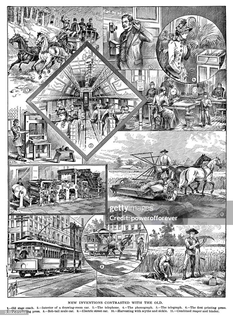 New Inventions Compared to the Old Versions at the Chicago World's Fair - 19th Century